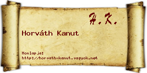 Horváth Kanut névjegykártya